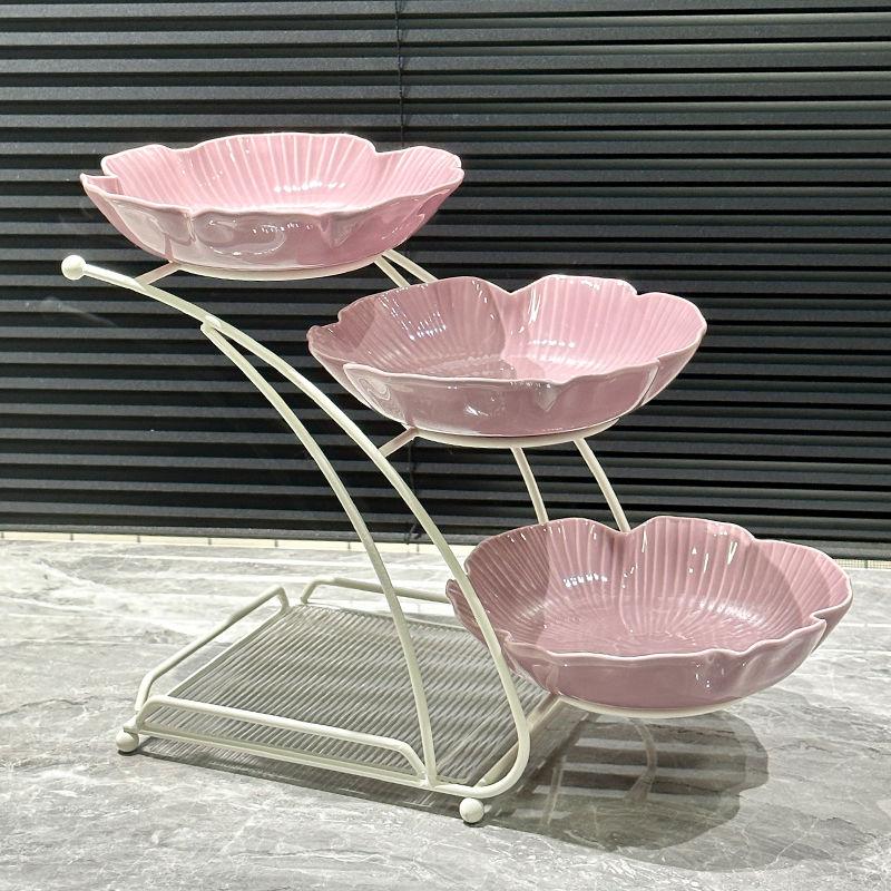 

Высококачественный легкий роскошный поднос для фруктов, креативная керамическая тарелка для конфет, домашняя посуда, высококачественный атмосферный поднос для конфет, печенья и фруктов