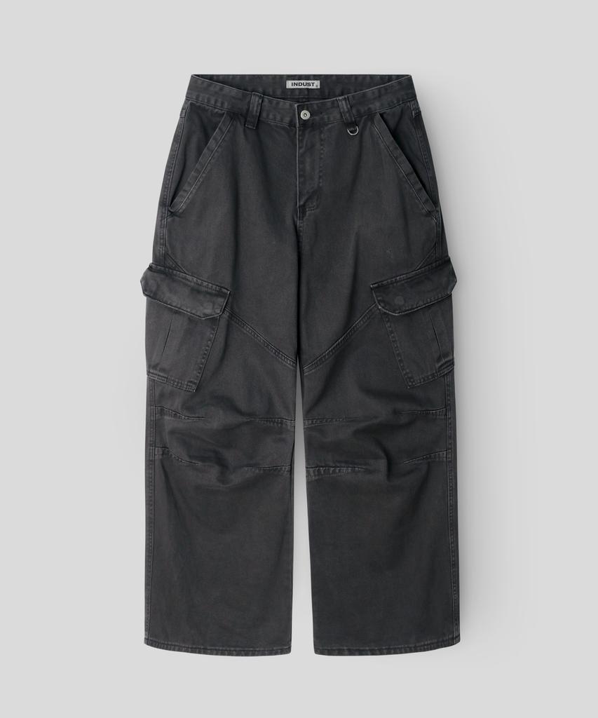 INDUST Pigment Washed Cargo Wide Pants_Beige