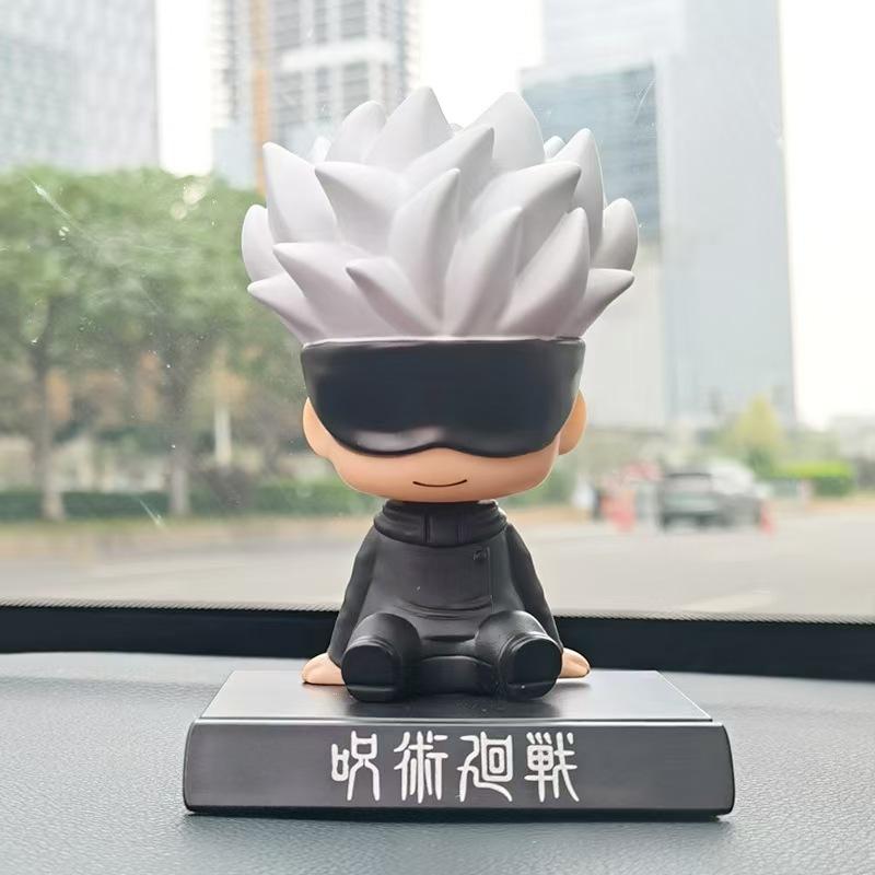 

Anime Jujutsu Kaisen Satoru Gojo Fushiguro Megumi Q Version Action Figure Kawaii Car Decoration Collect Model Toy Gift