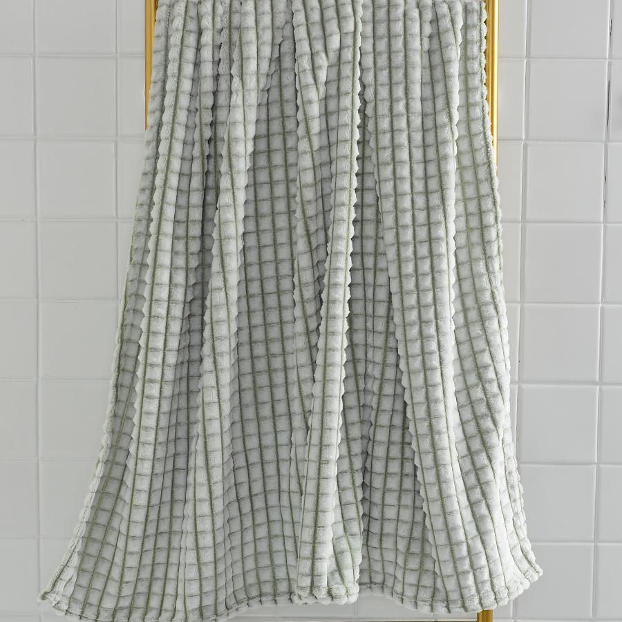 

Плед в японском стиле, одеяло для спальни, весна, сиеста, модный флисовый диван для отдыха, минималистский, удобный, повседневный, нежный, 4 цвета, новый 100X140cm зелёный