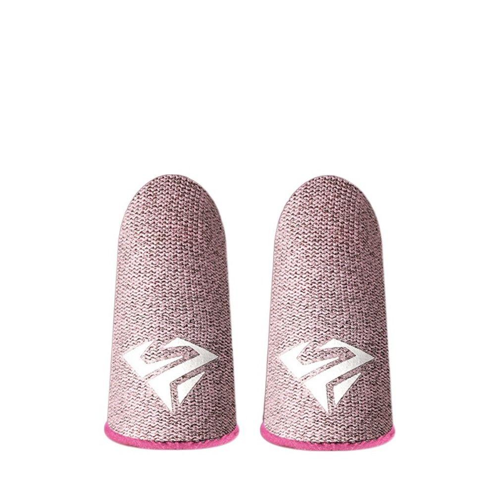 

2 шт. дышащие перчатки для мобильных игр с защитой от пота и защитой от сенсорного экрана Pink-2