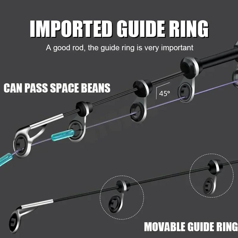 Nieuw 2,7m-7,2m Hengels Hoge 60T Koolstof Dubbeldoel Ultralicht Telescopisch Surfcasting Spinning Rotsvissen Hengel Kust Zee Vissen Zoetwater