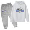 Children New Tiger Print Hoodie Clothes Autumn Winter Casual Long Sleeve Pullover 2pcs Top+Pants Brand Girl Boy 3-12Yrs Coat Set