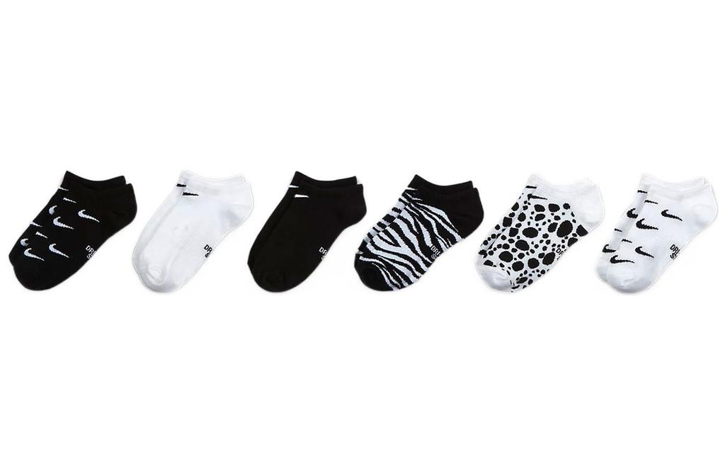 Nike Kids Socks 6 Pack Black White Kids' DA2407-902