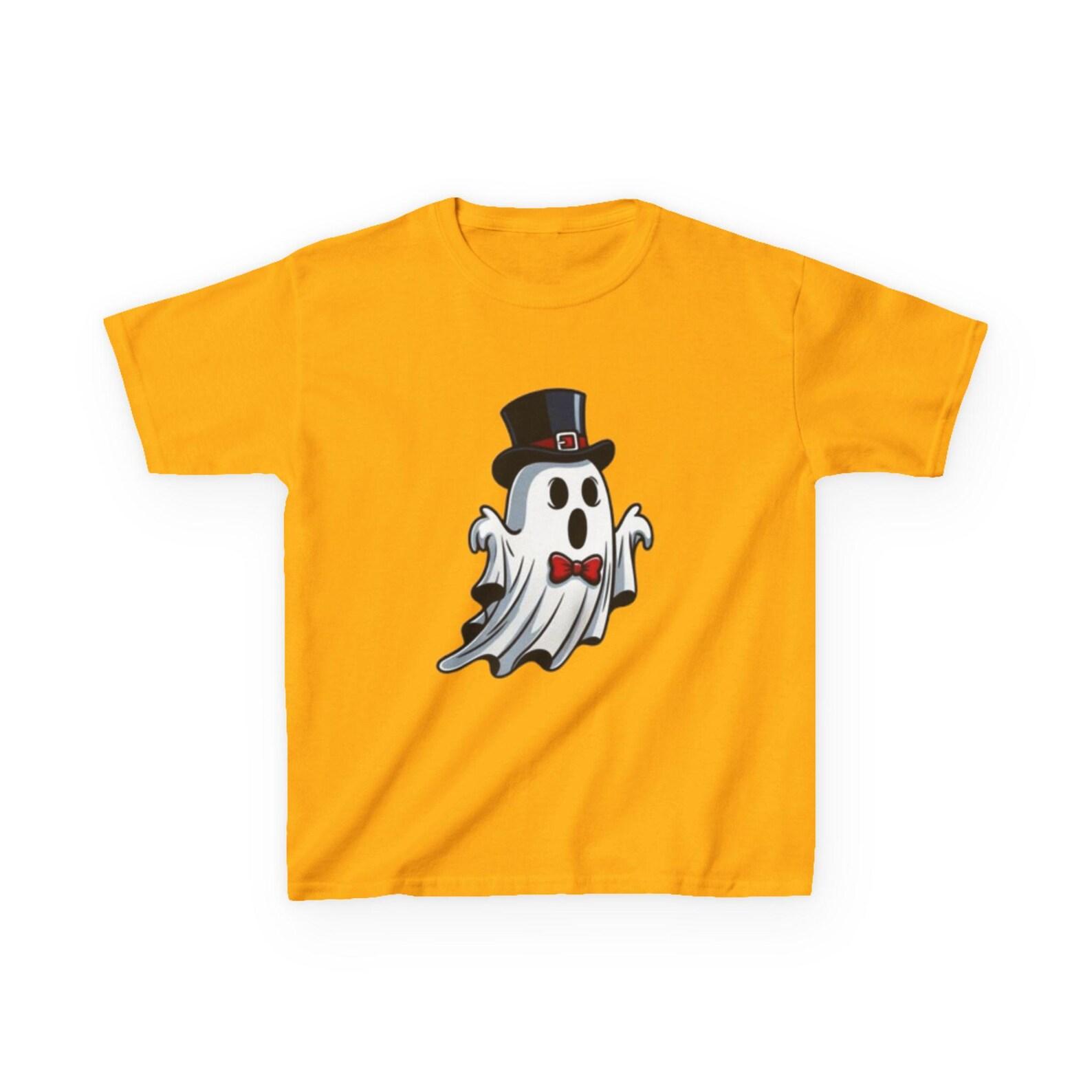 Dapper Ghost Kids Tee | Top Hat Bow Tie Halloween Shirt Fast & Free Shipping USA 160