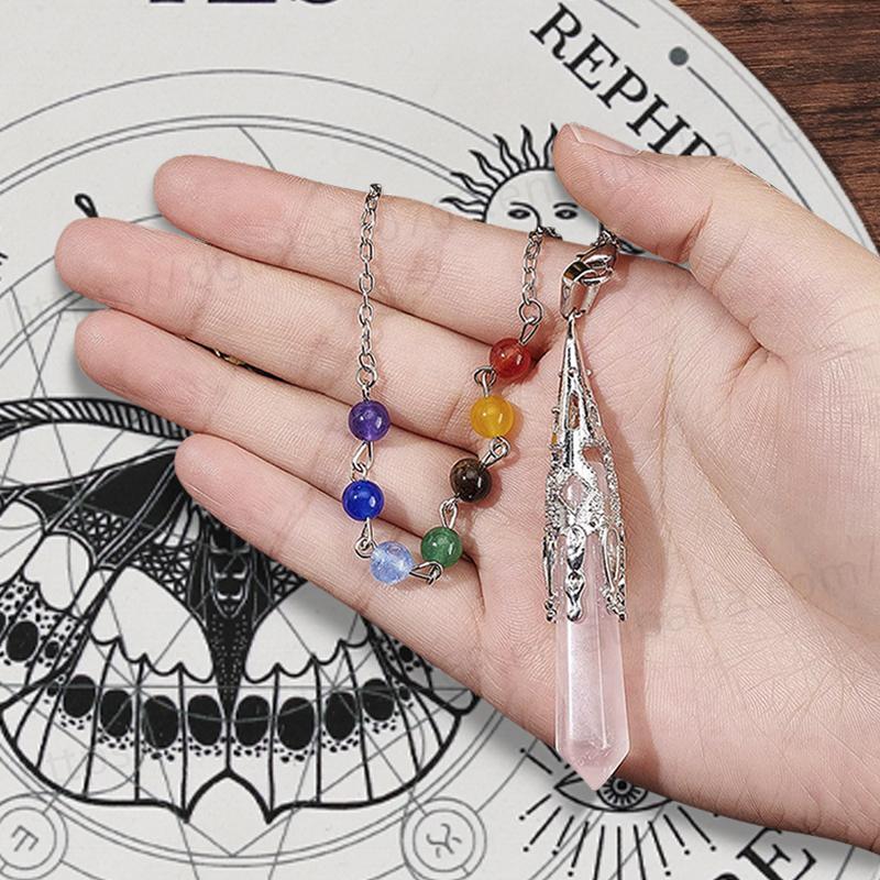Tailai Divination Dowsing Crystal Altar Witchcraft With  Crystal Dowsing Pendulum Necklace Supplies Kit Butterfly Pendulum Board