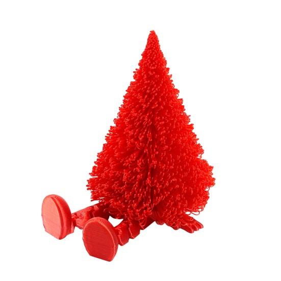 Collectable Movable Figures Christmas Tree Figure, Flexible Joints 3D Printed Holiday Atmosphere Decorations Ornament, Creative Festive Figure