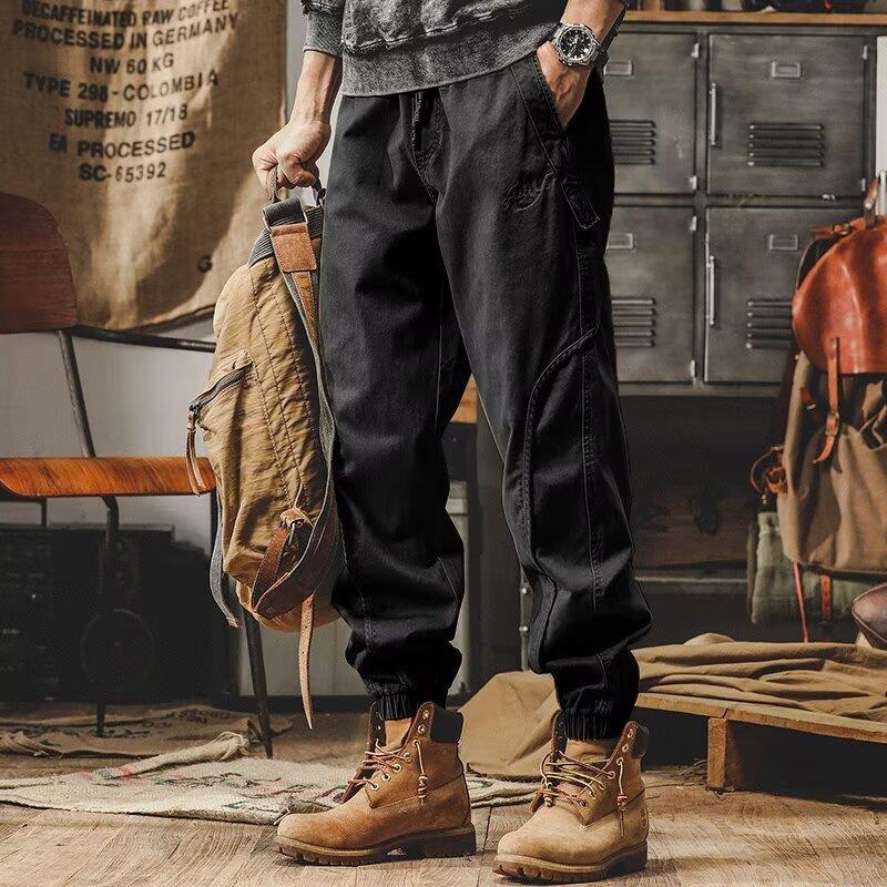American Workwear Leggings Men s Loose Wear-resistant Retro Heavyweight Casual Pants 2XL