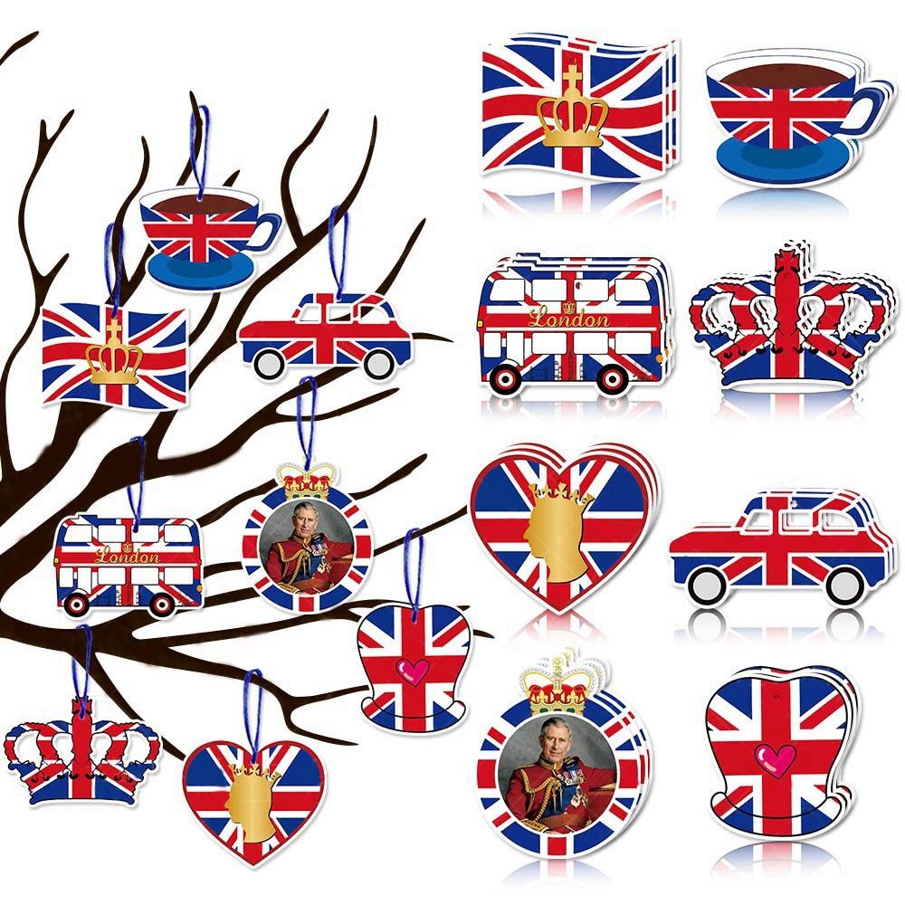 König Charles III. Krönungsfeier Dekorative Hängeelemente