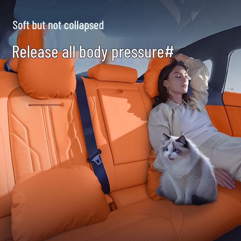 Complete Car Interior Modification Kit for Lynk & Co 08 EM-P: Headrest, Lumbar Support, Neck Pillow, and Waist Protection.