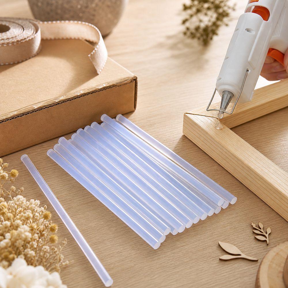 20Pcs Transparent EVA Glue Sticks EVA Adhesive Glue Rods Portable Hot Melt Glue Sticks Home Repair