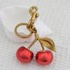 Delicate Cherry Pendant Statement Pendant Bag Pendant Key Ornament Alloy Texture Great for Dating and Social Event