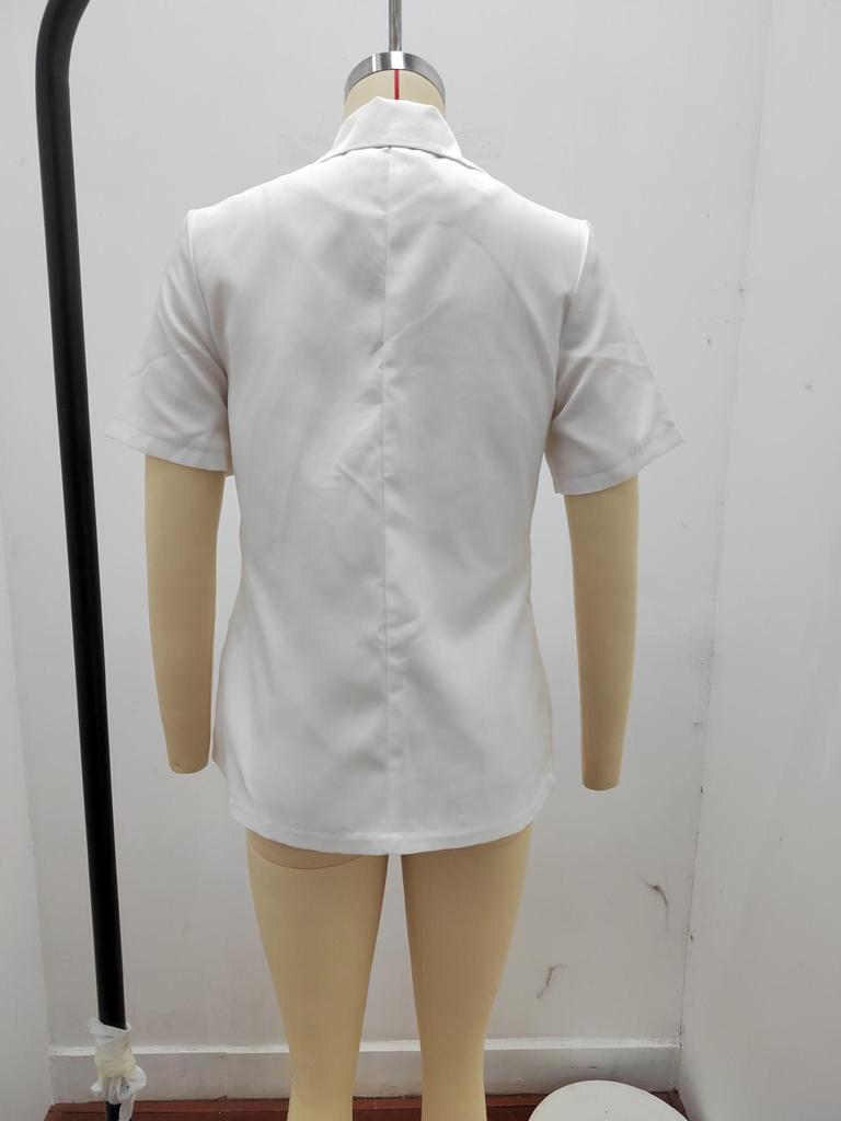 Damen Sommermode 2025: Lockere europäische/amerikanische kurzärmelige Anzugjacke