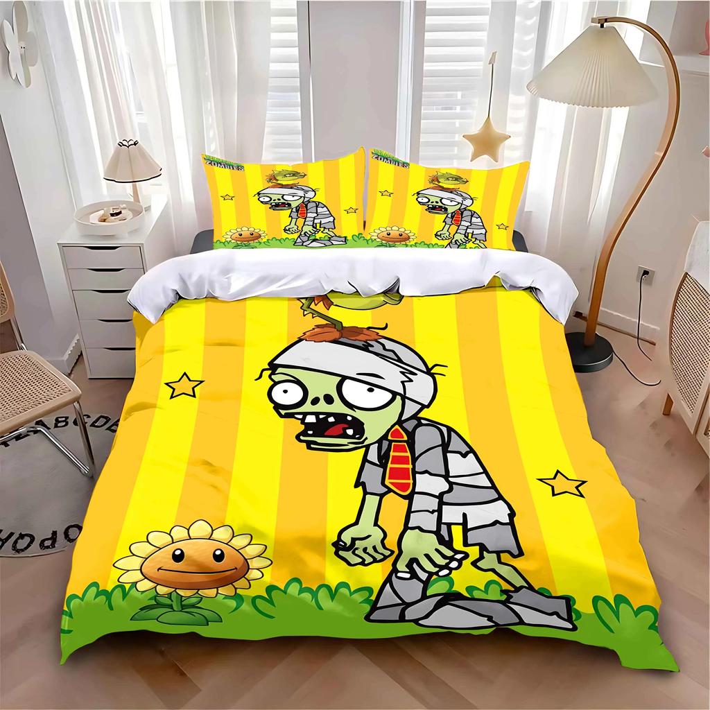Comforter Bedding Set Adult Boy Girl Bedroom Decoration Children Gift Single Double Large Size P-Plants-Vs-Zombie
