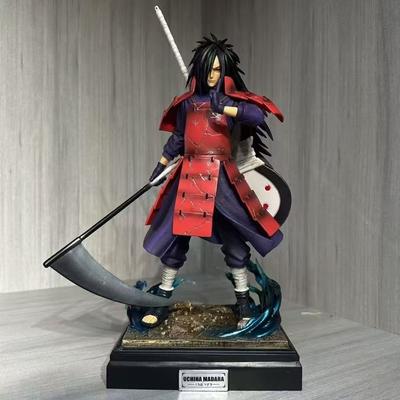 28cm Naruto Animation Figure Uchiha Madara Shippuuden GK Action Figurine POLYVINYL CHLORIDE Manga Statue Collector Decoration Piece Miniature