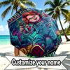 Custom Name Personalized Horror Theme Chucky Print Umbrella, Auto Open Close, 8‑Rib Sturdy Frame, Commute Camping Hiking Use, Birthday Gift