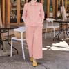 ZANZEA Women 3/4 Sleeve Blouse and Pants Casual Two Piece Suit Set