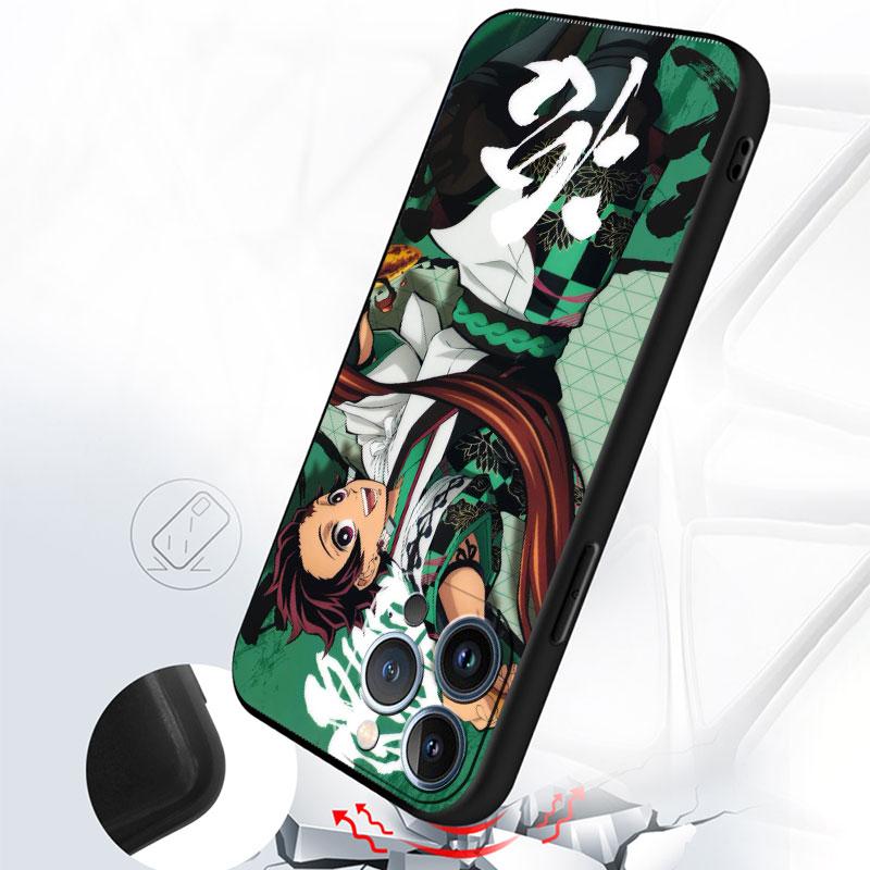 Měkké pouzdro pro Apple iPhone 11 13 Pro Max 14 12 Mini 7 8 Plus X XS XR SE 2020 6 6S 5 5S Kryt na telefon Funda Demon Slayer Anime Capa