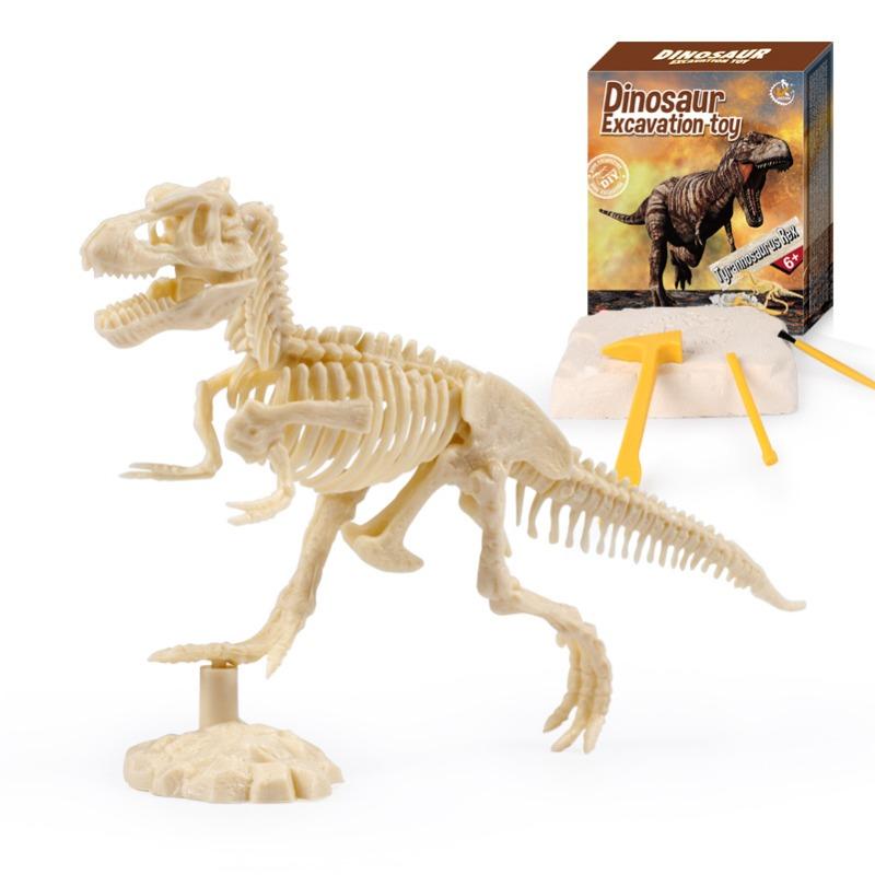 Dinosaur Fossil Excavation Kit Toys Jurassic Animal Skeleton Model Scientific Mining Archaeological Education Game Children Gift