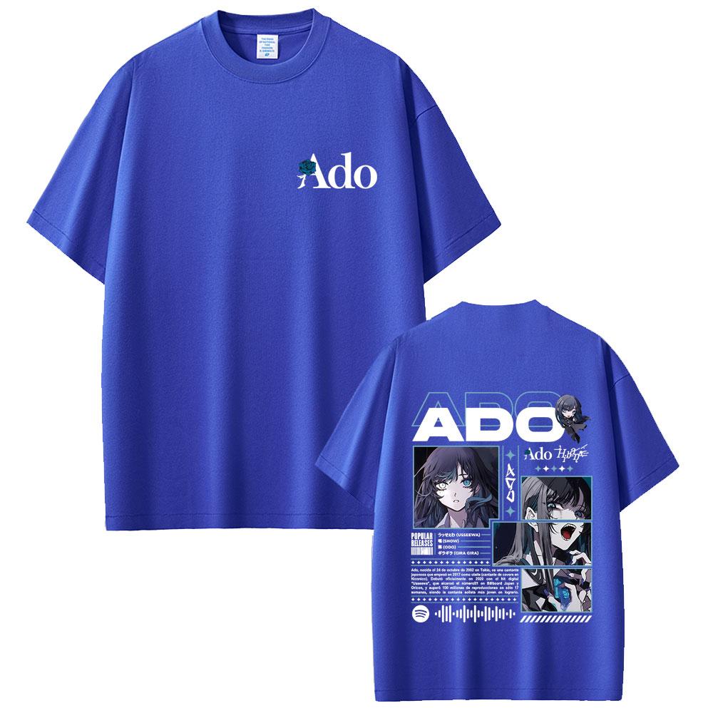 2025 Summer Ado World Tour Hibana Tshirt Male Fashion Casual Soft Cotton T Shirt Unisex Women 100 Pure Cotton Printed Tshirt