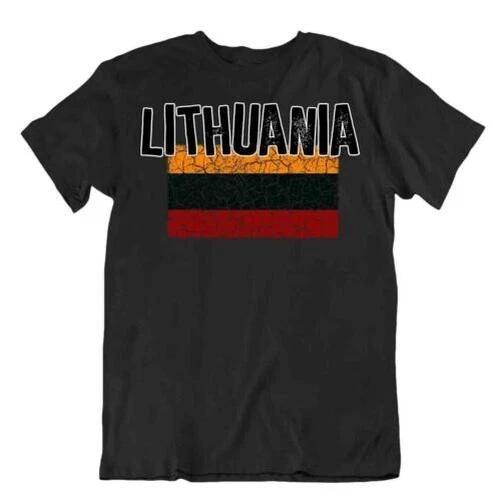 Flag T-Shirt Lithuania Fashion Country Souvenir Gift Tee Pride logo XL