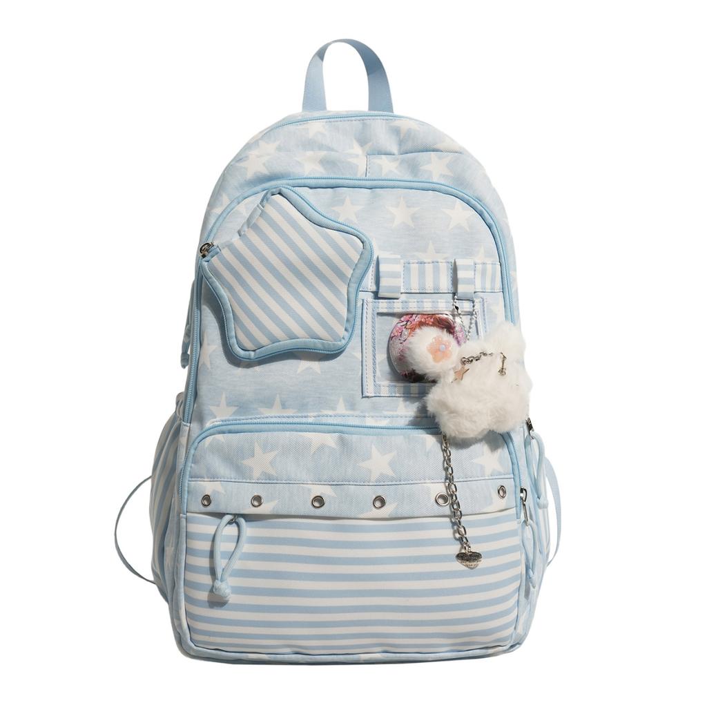 Schoolbag Backpack College Style Large Capacity Middle School Student School Bag Korean Junior High School High Value Girls Backpack Travel 