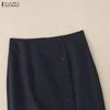 ZANZEA Gonne a matita casual da donna estive a tinta unita slim