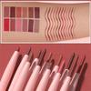 12 Colors Matte Lipliner Pencil Red Contour Tint Lipstick Waterproof Long Lasting Non-stick Cup Moisturising Lips Makeup