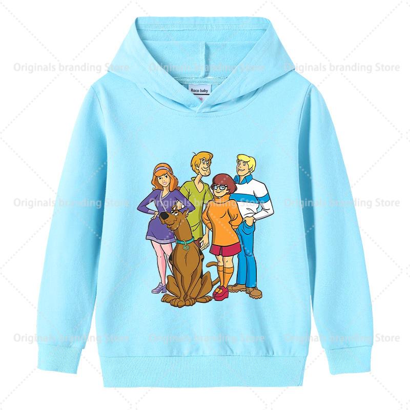 Scoobys-Doos Hoodie for Kid Toddler Kawaii Long-sleeved Girls Winter Thin Sweatshirt Fashion Printed Warm Children's Tops Gift