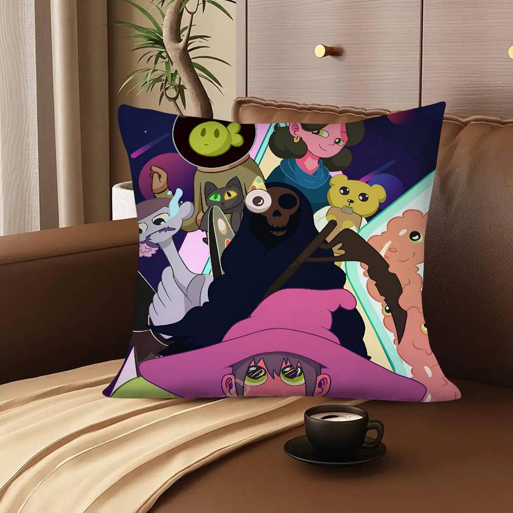 Anime T-The Midnight Gospel Pillow Case Square Pillow Bedroom Sofa Leisure Comfort Cushion Car Living Room Home Decoration