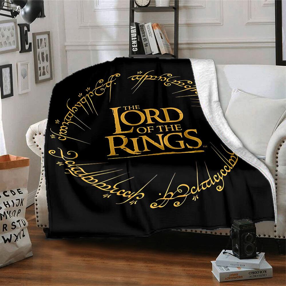 1pc The Lord of the Rings Flannel Throw Blanket Lightweight Soft Warm All Season Blanket for Sofa, Bed, Travel,L1028050