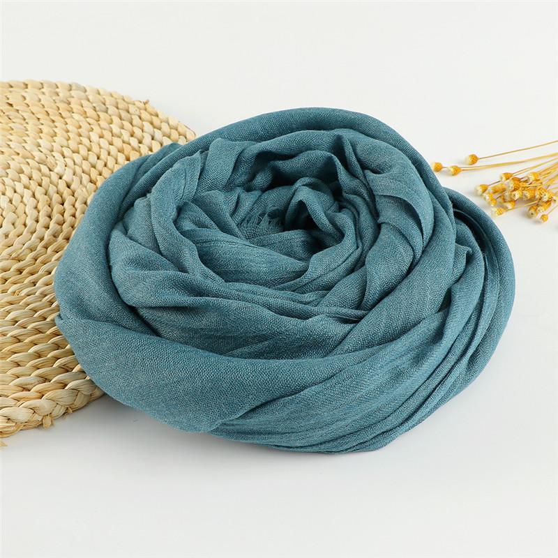 37 Color Plain Big Size Fringe Cotton Viscose Scarf Lady Warme Soft Shawls And Wraps Pashmina Stole Female Kerchief Muslim Hijab