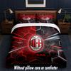 AC Milan Design Bed Bedding Set 1 Duvet Cover + 2 Pillowcases Soft Breathable Household Bed Linens