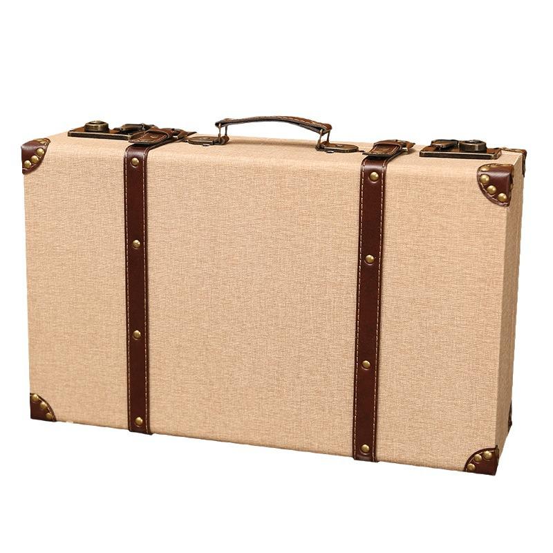 Valigia baule in pelle stile europeo vintage e organizer per la casa