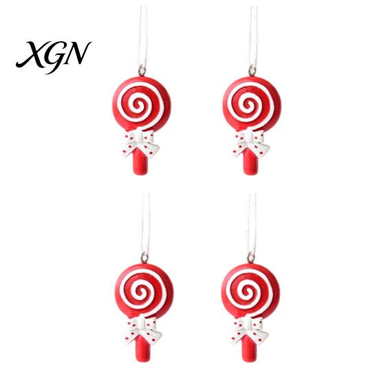 Decorative Pendants for Garlands 4 Pcs Gingerbread Christmas Ornaments, Candy Cane, Tree, Lollipop, Sweet Style Ornaments Man Xmas Tree Hanging