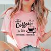 Coffee Lover Graphic Tee A Day Without Coffee Print Tshirt Tops Funny Coffee Gift Tshirt Casual Shortsleeve Crewneck Tee
