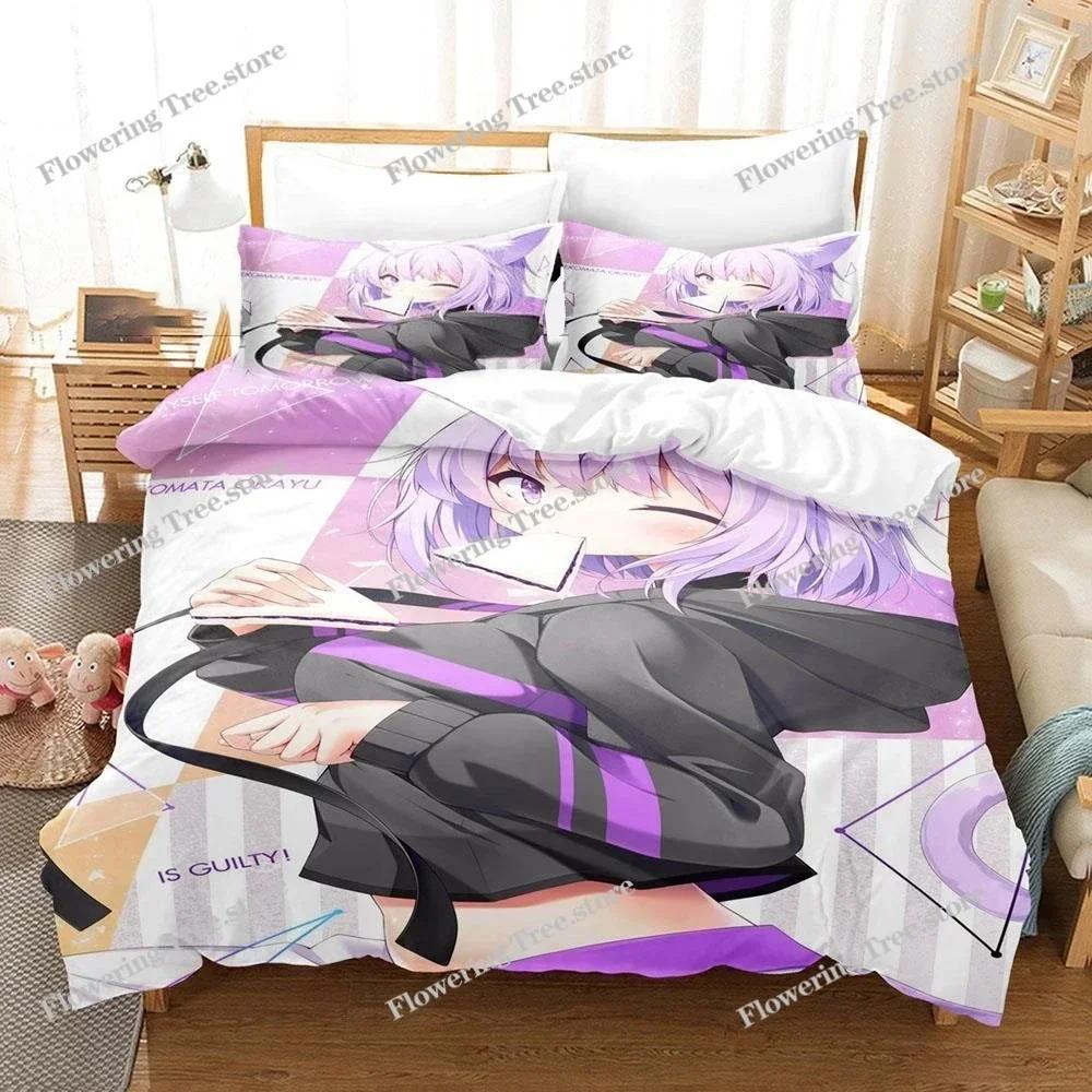 Nekomata Okayu Bettwäscheset Jungen Mädchen Twin Queen Size Bettbezug Kissenbezug Bett Kinder Erwachsene Mode Heimtextil