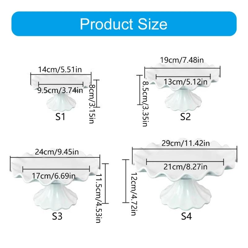Unique High Footed Plate Dessert Display Holder Ceramic Cake Display Plate Produced For Presentation Of Sweet