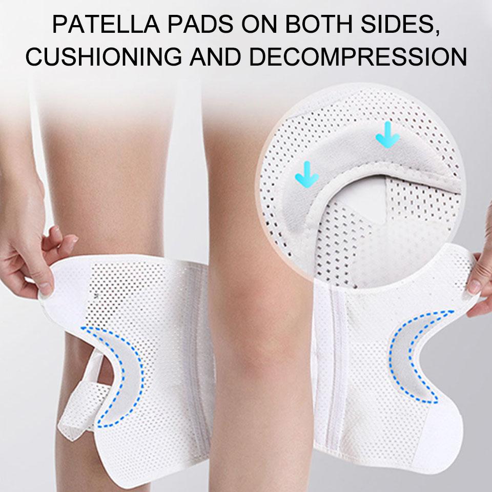 AOLIKES 1 PEZZO Ginocchiera per Dolore al Ginocchio Supporto Ginocchio a Compressione con Tessuto Air Mesh Stabilizzatori Laterali Sollievo ACL Artrite