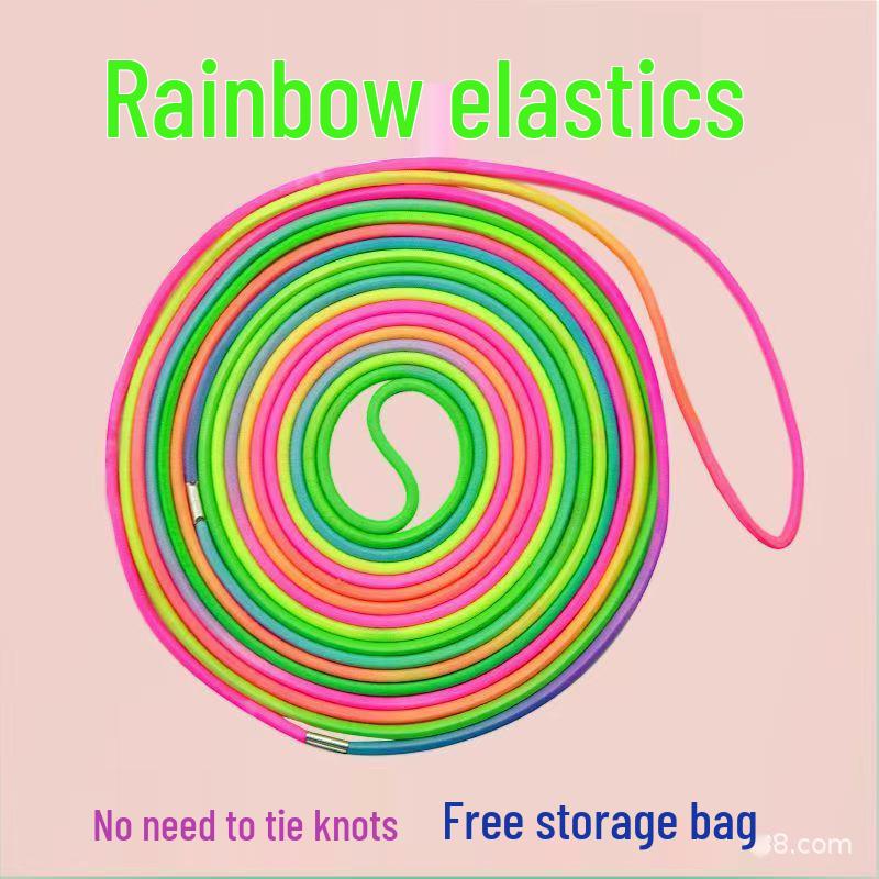 80s Nostalgic High-Elasticity Jump Rope for Kids - Durable Rubber Band Toy for Primary Students