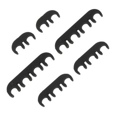 INFINAUTO 6pcs Engine Spark Plug Separator Internal 7mm 8mm Ignition Wire Separator Holder for Chevrolet Ford Plastic Black