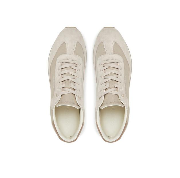 Мужские кроссовки Calvin Klein Low prof runn laceup cv mix hm0hm01723 бежевые