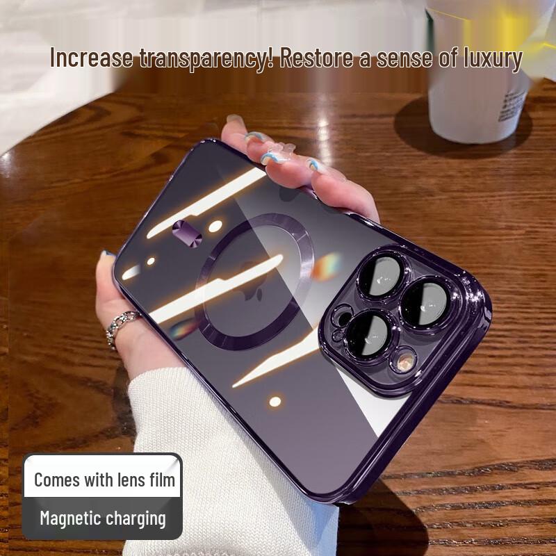 

Hot Fire MagSafe Clear Drop-Proof Case with Lens Protector for iPhone iPhone 12 Pro Max