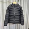 White Duck Down Ribs Down Jacket Women's Autumn and Winter New Hooded Small Light Warm Puff Jacket Tide