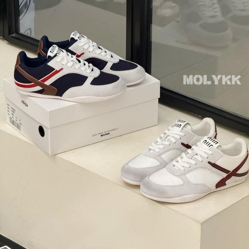 Leather retro color matching soft sole women's spring new breathable comfortable versatile sports and leisure shoes