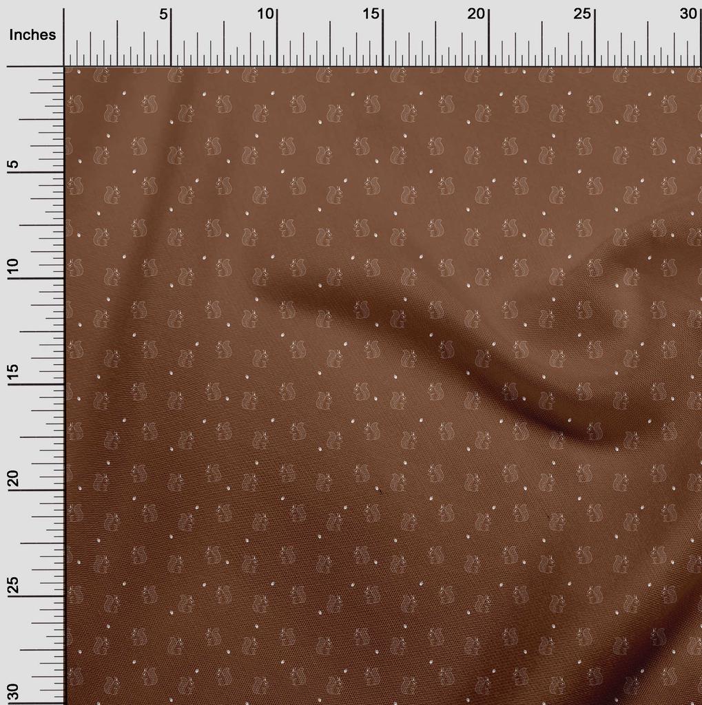 oneOone Cotton Flex Brown Fabric Wine Glass Dress Material Fabric Print Fabric By The Yard 40 Inch