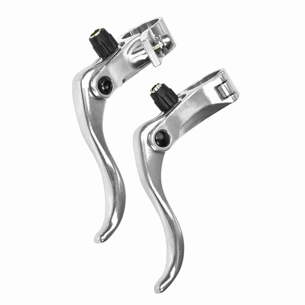 1pair Aluminum Alloy 24mm Mountain Bike Disc Brake Bar Handle   Cycling Accessory (Black)