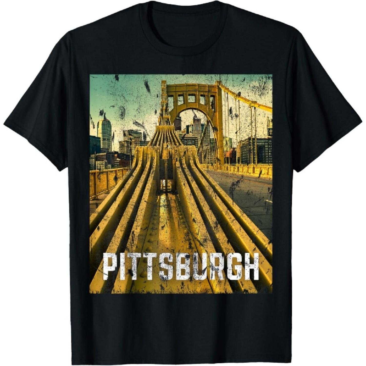 Питтсбург Пенсильвания Стальной город Фотография панорамы 412 Футболка1 XXXXXL разноцветный