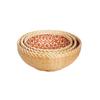 Bamboo Basket Hand-woven Basket Storage Basket Fruit Basket Home Decorative Basket Ornaments Kitchen Storage Basket