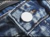 European Street Style Blue Cobra Embroidery Slim-Fit Men's Jeans